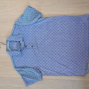 Abercrombie Performance Polo - Navy Print